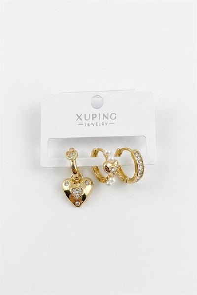 3'lü Xuping Küpe - Altın