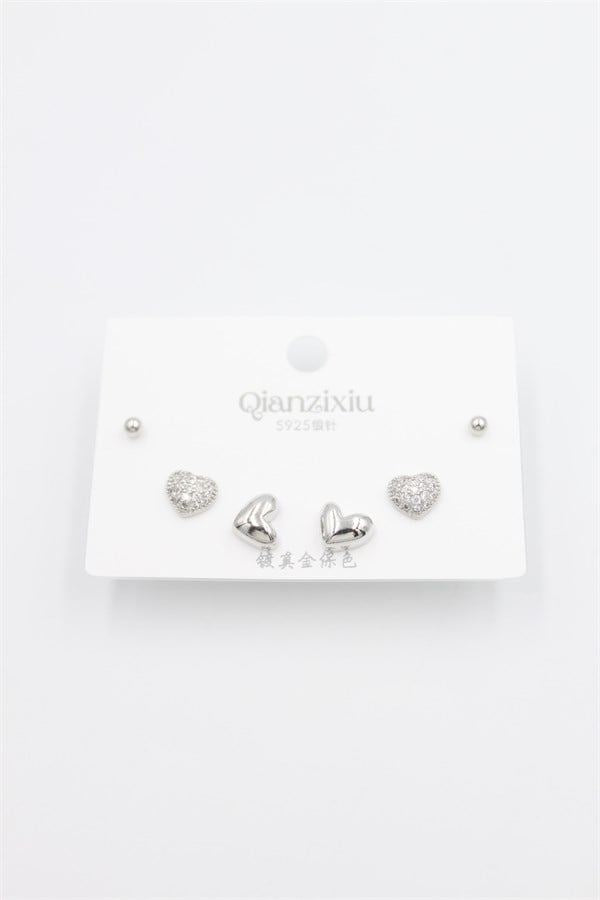 Çoklu Set Küpe - Gümüş - Gümüş