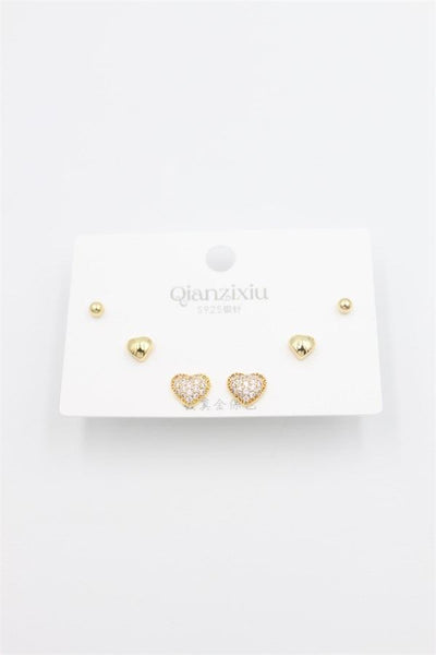 Çoklu Set Küpe - Altın