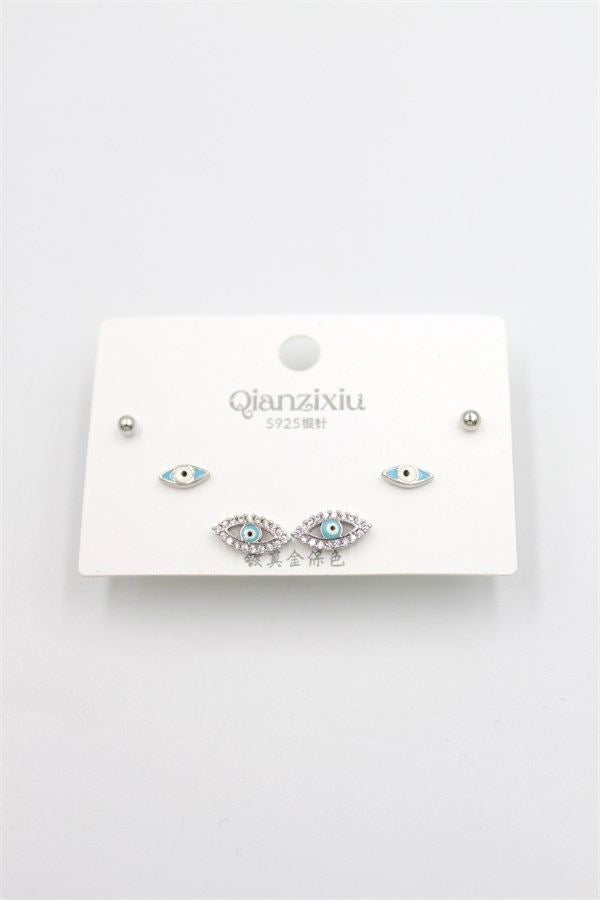 Çoklu Set Küpe - Gümüş - Gümüş
