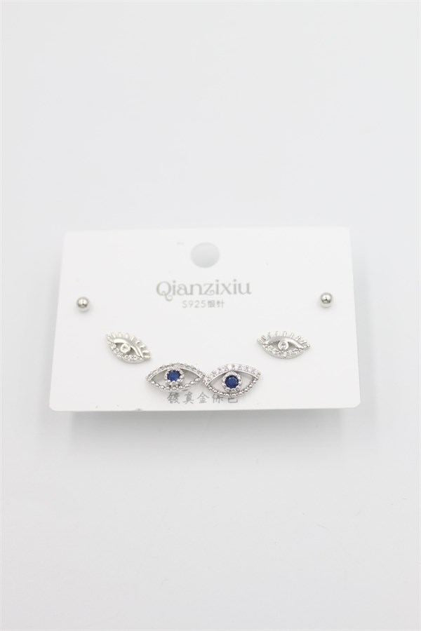 Çoklu Set Küpe - Gümüş - Gümüş