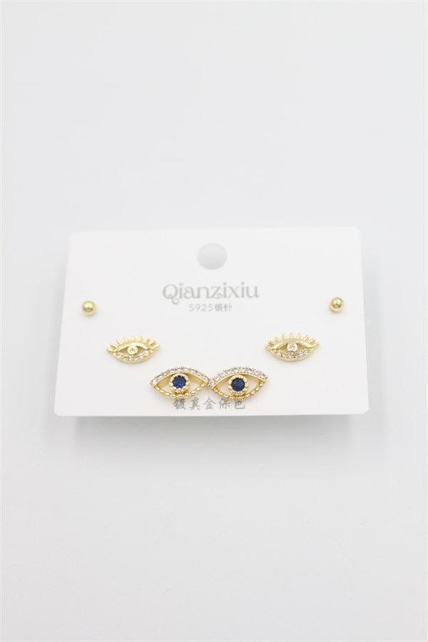 Çoklu Set Küpe - Altın - Altın