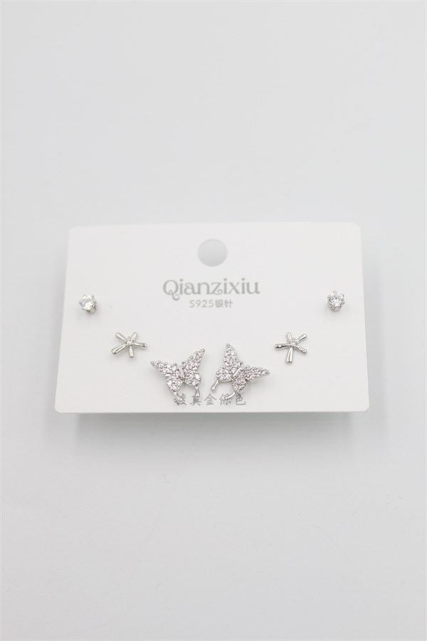 Çoklu Set Küpe - Gümüş - Gümüş