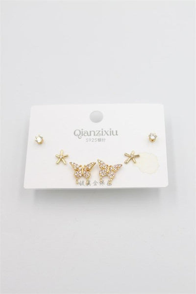 Çoklu Set Küpe - Altın