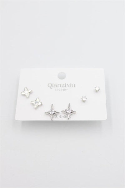Çoklu Set Küpe - Gümüş
