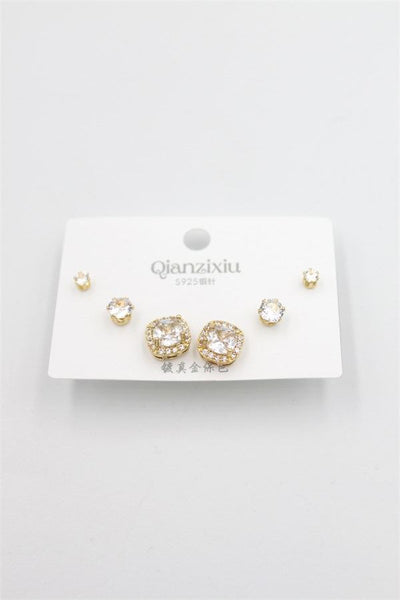 Çoklu Set Küpe - Altın