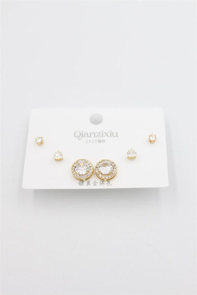Çoklu Set Küpe - Altın