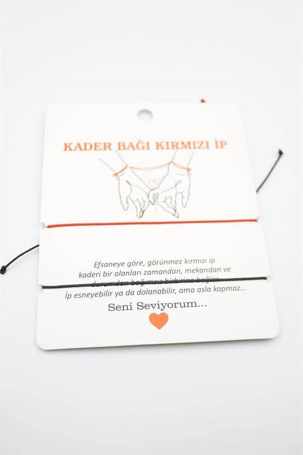 2'li Arkadaş Bilekliği - Kırmızı - Kırmızı
