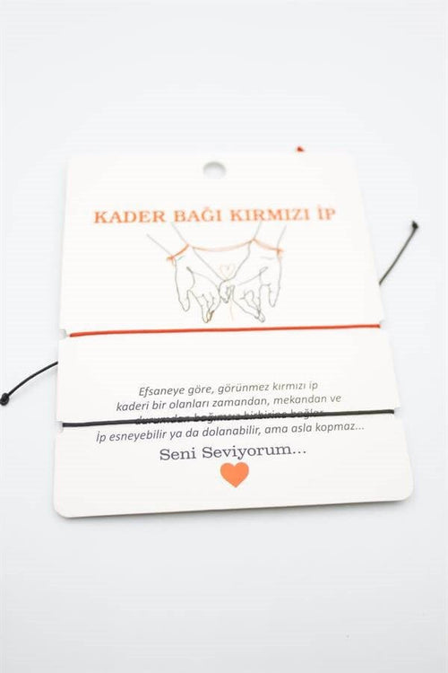 2'li Arkadaş Bilekliği - Kırmızı