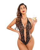 Fantezi Siyah Dantelli Zincirli Seksi Babydoll - 1