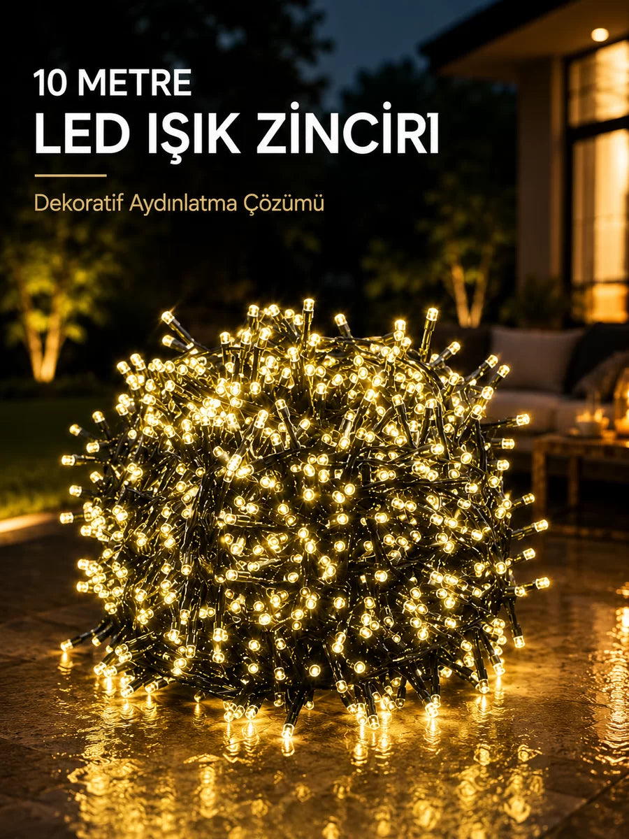 10 Metre Gün Işığı Led Işık Hafif ve Taşınabilir Özel Günler İçin