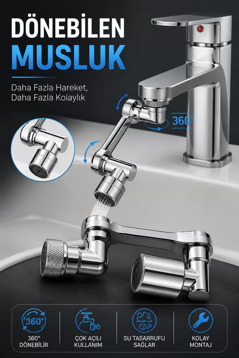 Dönebilen Musluk ÖZEL SU AKIŞ Tasarımı