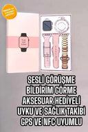 Akıllı Saat Amoled Ekran 3 Kordonlu Aksesuar Hediyeli Sesli Görüşme - 2