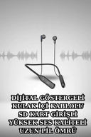 Alarm ve Titreşim Özellikli Akıllı Saat ve Mikrofonlu Kablolu Bluetooth Kulaklık 60 Saat - 2