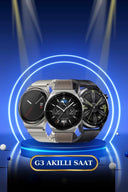 Kablosuz Bluetooth Bağlantılı Kulaklık ve Dokunmatik Ekran Akıllı Saat Arama Cevaplama - 3