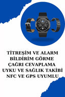 Kablosuz Bluetooth Bağlantılı Kulaklık ve Dokunmatik Ekran Akıllı Saat Arama Cevaplama - 4