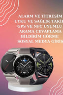 ANC Özellikli Bluetooth Kulaklık ve Amoled Ekran Akıllı Saat Uyku ve Sağlık Takibi Nabız Ölçer - 2