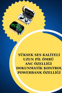 TWS Bluetooth Kulaklık ve Akıllı Saat Uyku Takibi Nabız Ölçer Uzun Pil Ömrü - 2