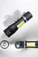El Feneri Led USB Şarjlı Zoom Mini Led Işık Acil Durum Feneri - 2