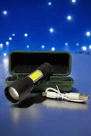 El Feneri Led USB Şarjlı Zoom Mini Led Işık Acil Durum Feneri - 3