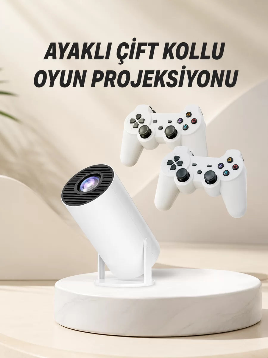 Taşınabilir Android Projeksiyon Ayaklı Çift Kollu 4K Çözünürlüklü Sinema Projeksiyonu
