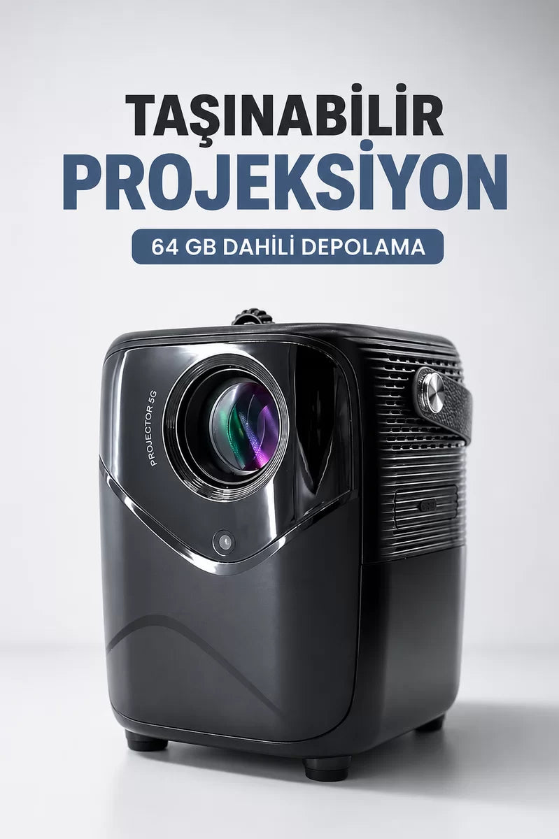 Taşınabilir Projeksiyon 64 GB Dahili Depolama