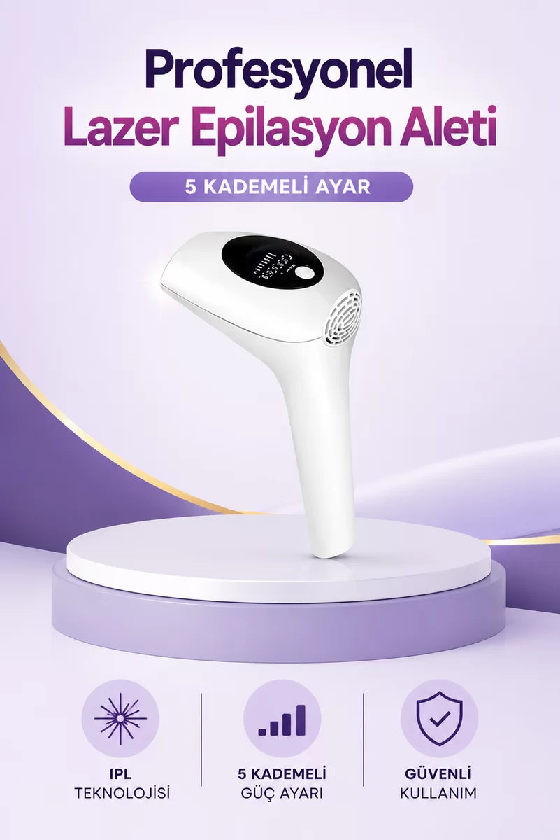 IPL Lazer Epilasyon Aleti 5 Kademeli Güç Ayarlı