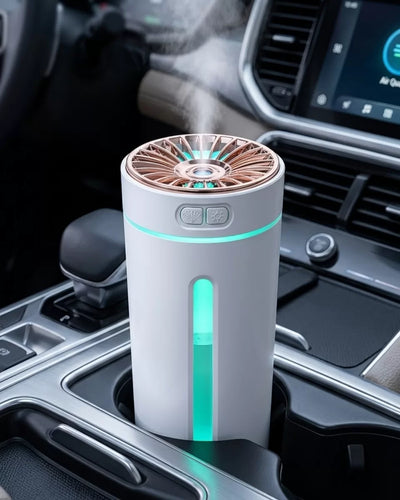 Araç İçi Hava Nemlendirici 5 Esans Hediyeli LED Işıklı USB Buhar Makinesi