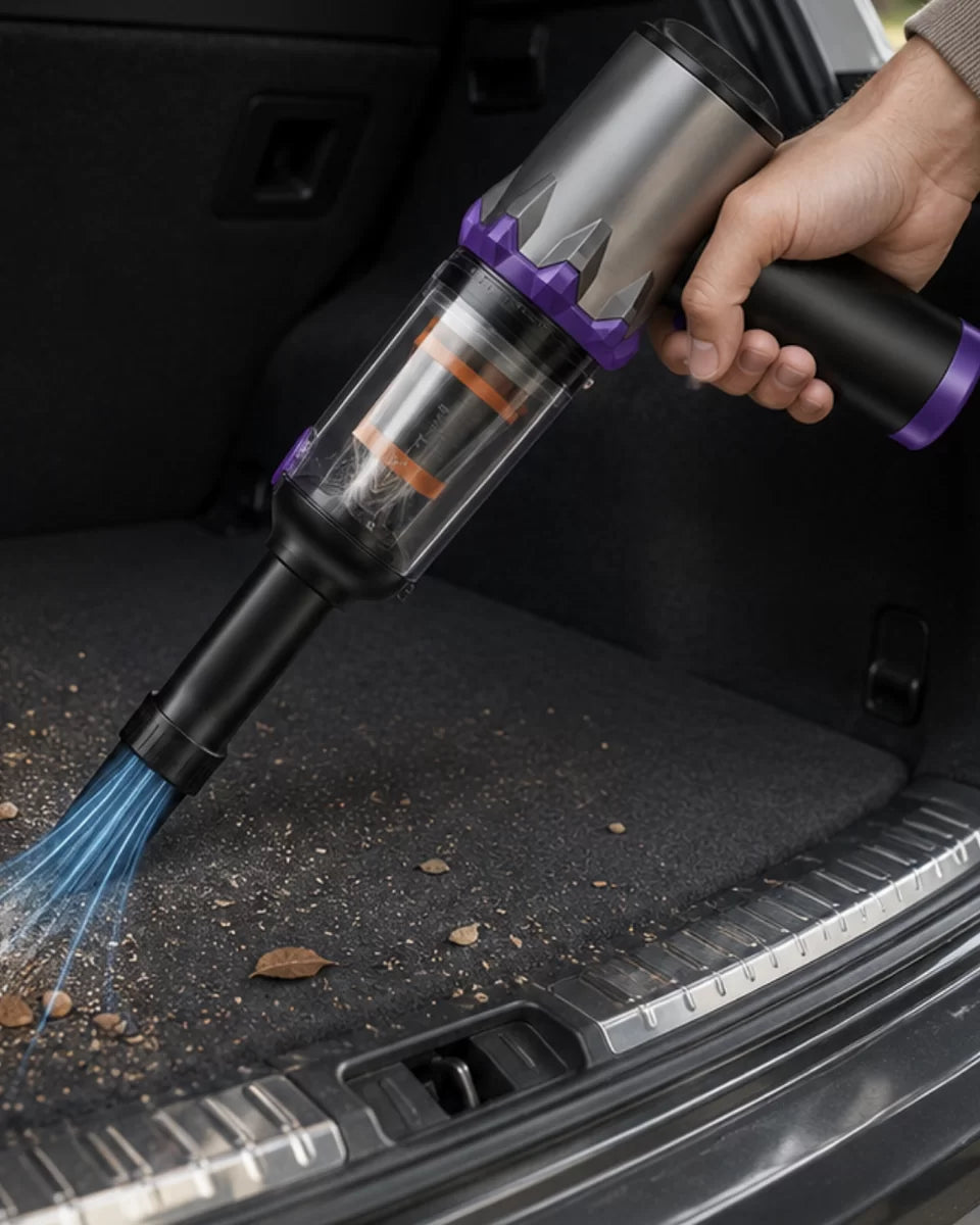 Taşınabilir Oto Süpürge 220W Turbo Güçlü Metal Hepa Filtreli Kablosuz Süpürge