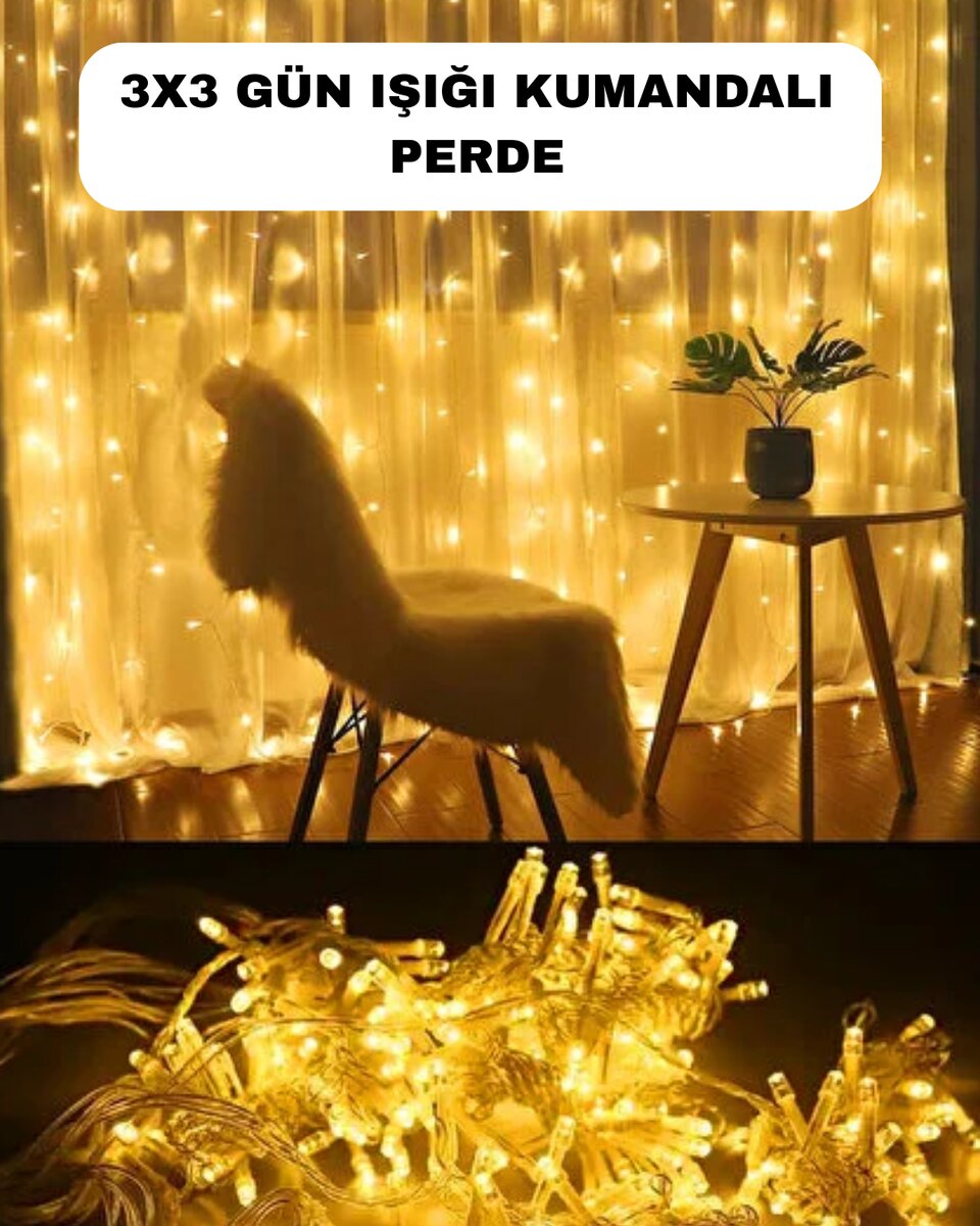 Romantik Ambiyans İçin Uzaktan Kumandalı Günışığı Peri Led