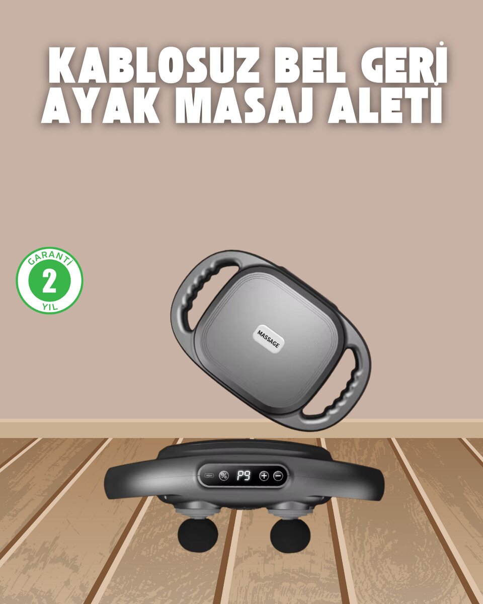 Profesyonel 6 Başlıklı Şarjlı Masaj Tabancası 2000 mAh Güçlü Performans