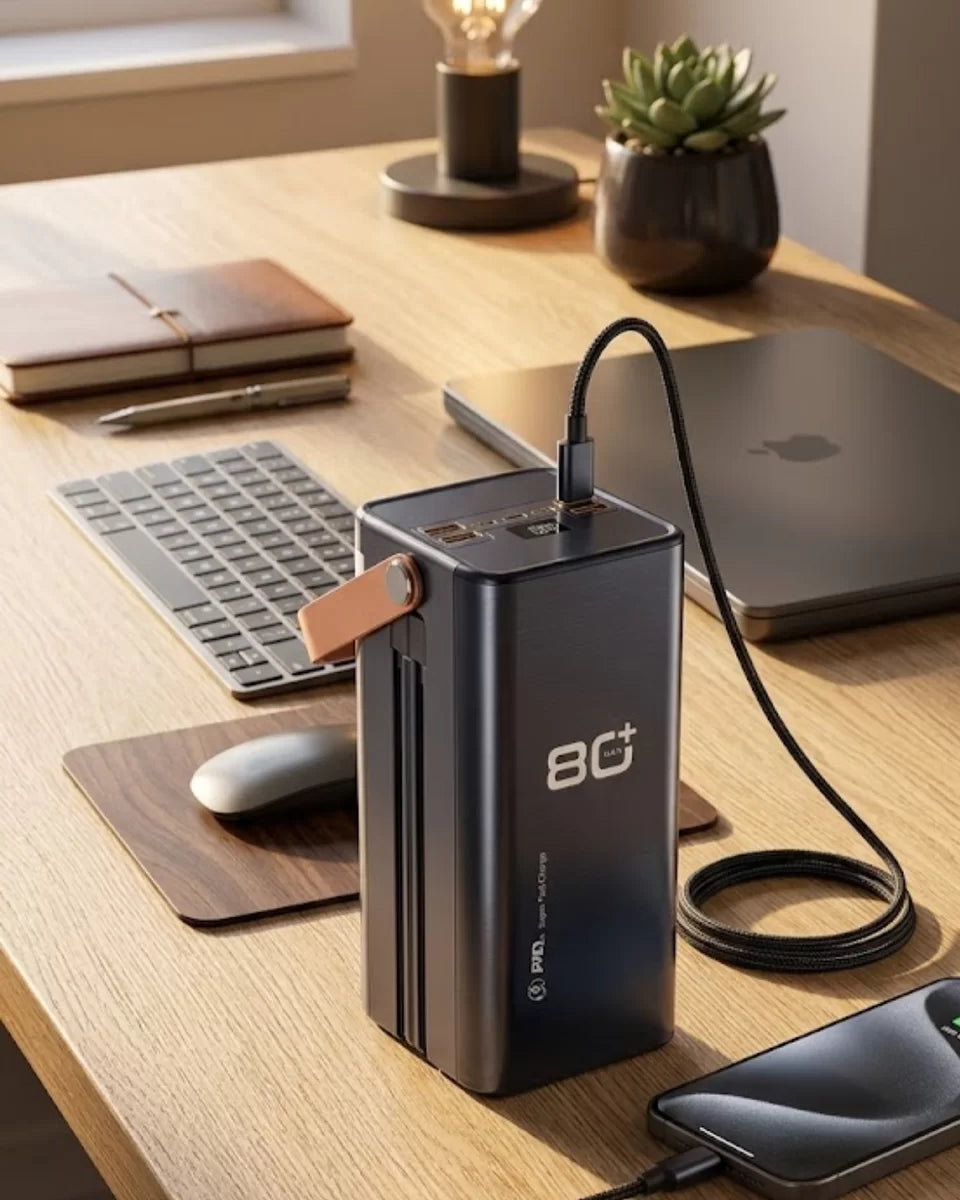 Yüksek Kapasiteli Powerbank 80000 mAh Hızlı Şarj Özellikli Çok Portlu Taşınabilir Şarj Cihazı