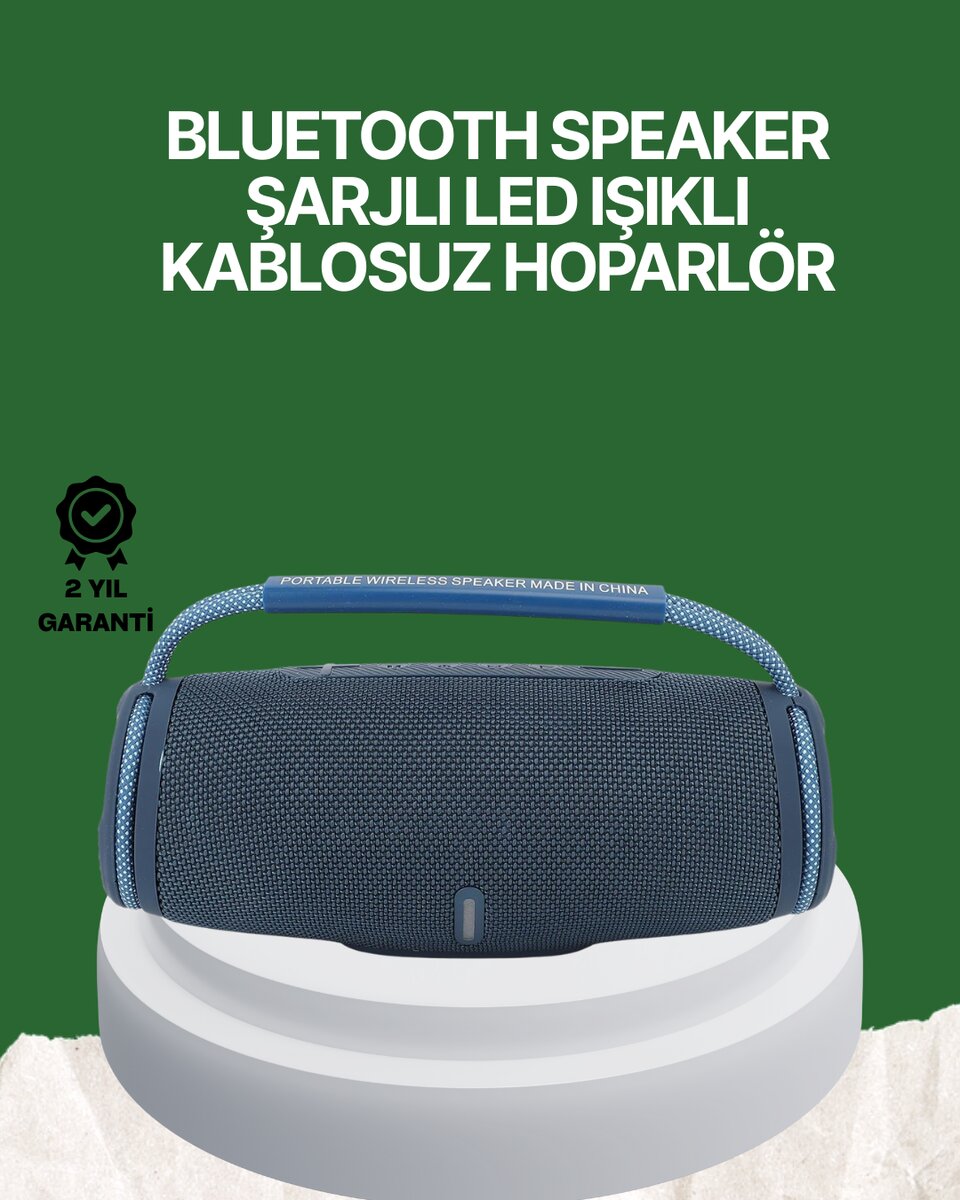 Net Stereo Ses Sunan IPX5 Su Geçirmez Bluetooth Hoparlör