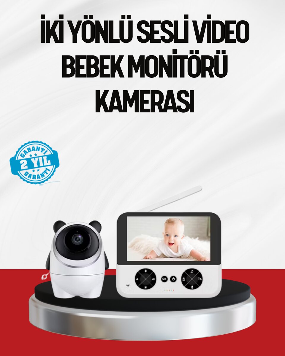 Görüntülü Bebek Monitörü 4.3 İnç Ekran ve Sesli İletişim