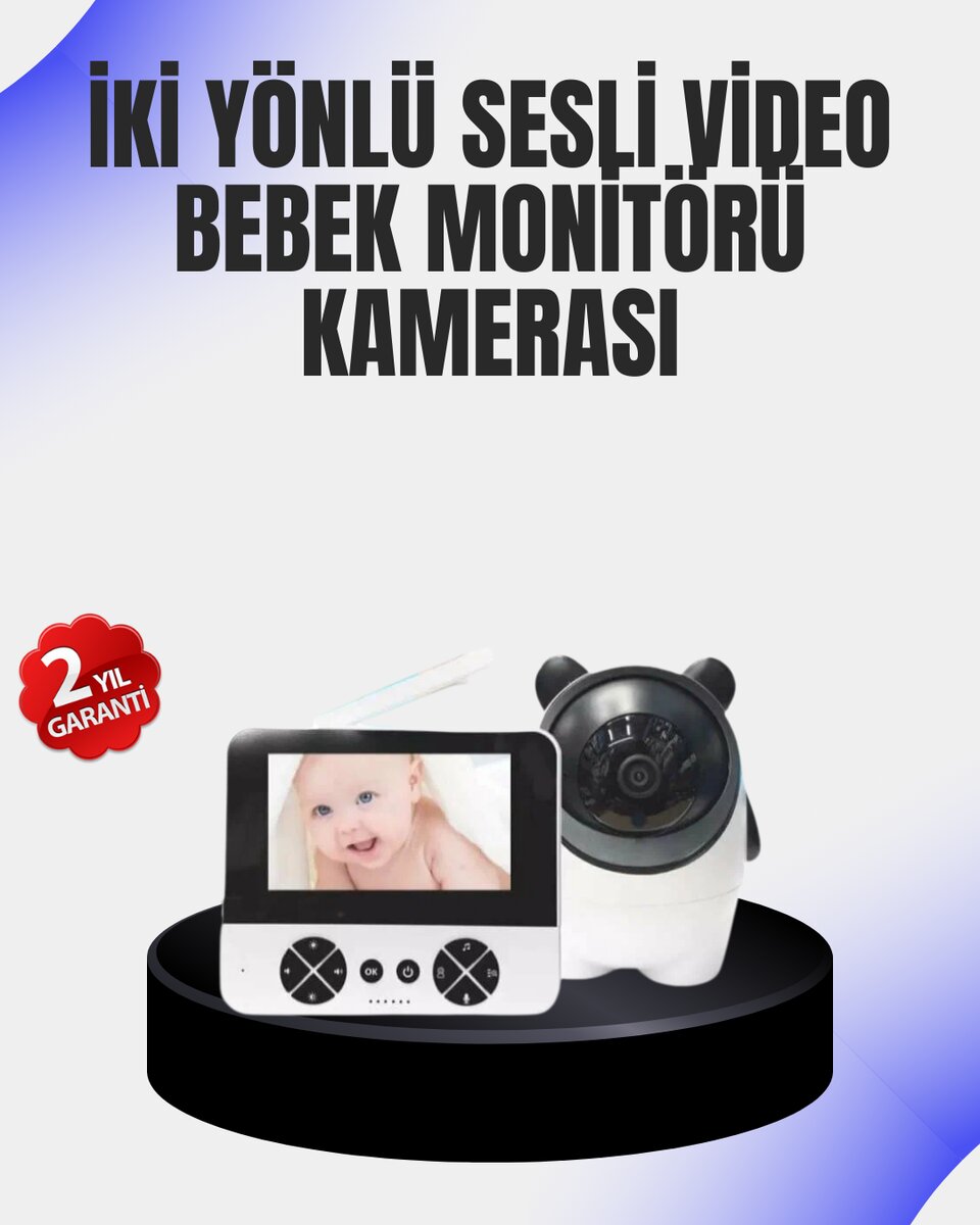Uzaktan Kontrollü Bebek Kamerası Ninni ve Zoom Özellikli