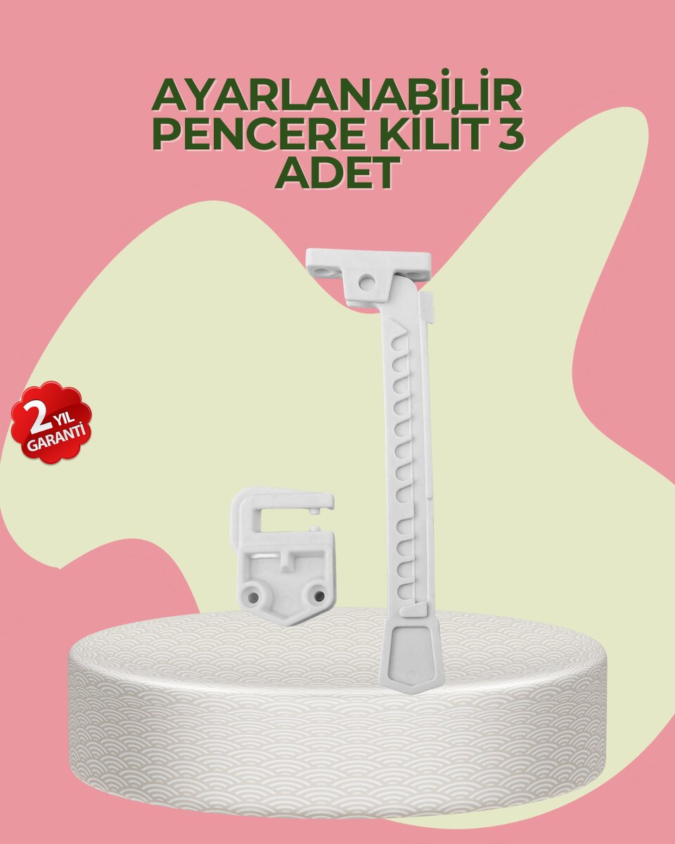 Cam Pencere Açılma Kontrol Kilidi Kolay Montaj 3’lü
