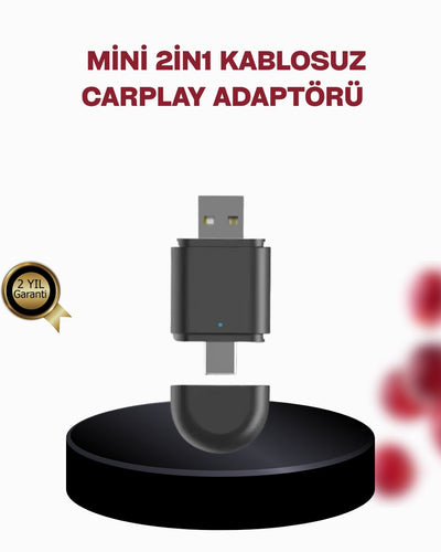 Kablosuz CarPlay Adaptörü – Bluetooth 5.4 ve Wi-Fi 6 Teknolojili Tak & Çalıştır Dönüştürücü