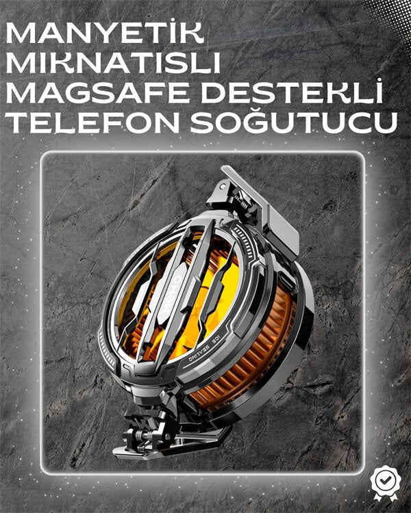 LED Işıklı Telefon Soğutucu | Ultra Sessiz Fan | Mıknatıslı ve Aparatlı Bağlantı