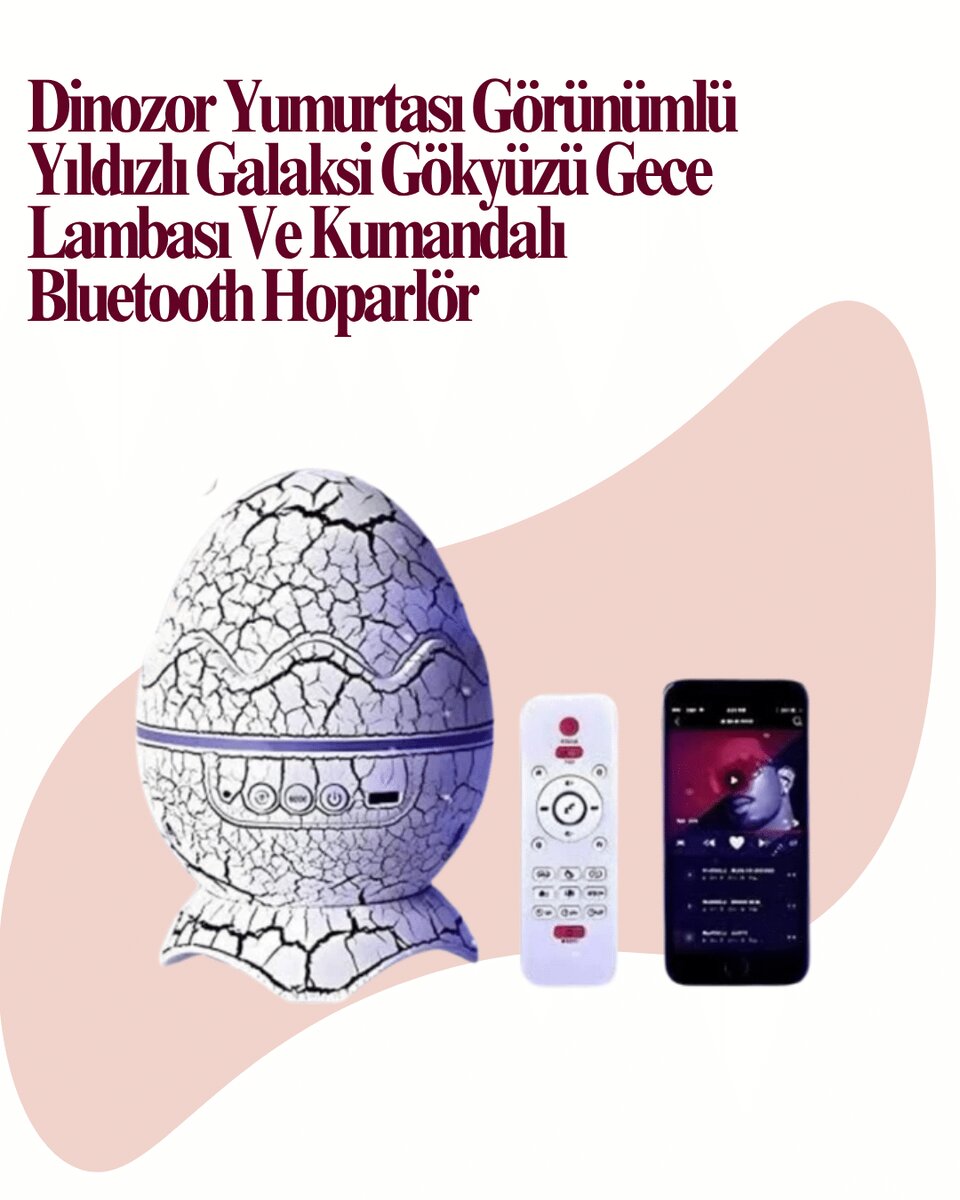 Uzaktan Kumandalı USB Girişli Döner Projektör Lamba