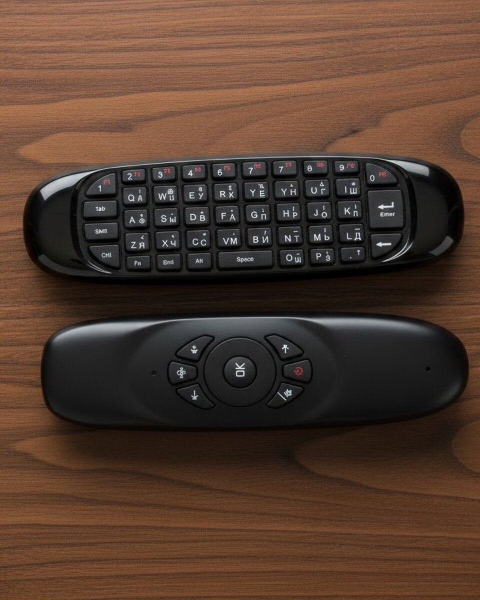 Çift Taraflı Hava Mouse Kablosuz Klavye ve Uzaktan Kumanda