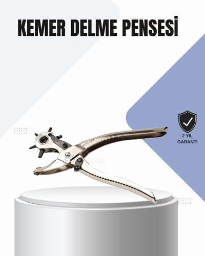 Kemer Delme Pensesi Çok Amaçlı 6 Farklı Delik Boyu Ayarlı Deri Delme Aleti