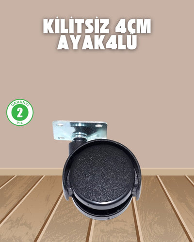Sehpa ve Ekipmanlar İçin Kilitsiz 4 cm Ayak 4’lü