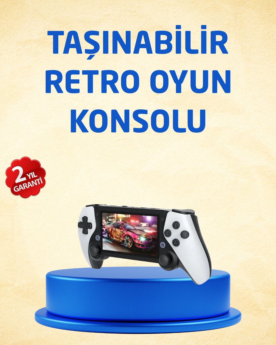 3D Ekranlı Mini Oyun Konsolu + Multimedya