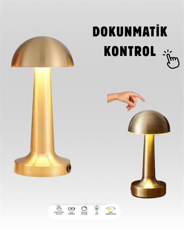 %100 Kademeli Ayarlanabilir Işık – USB Şarjlı Masa Lambası