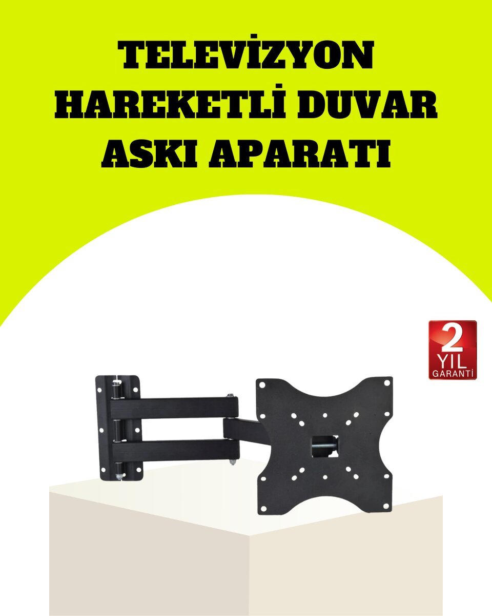 Vesa Uyumlu Hareketli TV Askı Aparatı Kolay Montaj