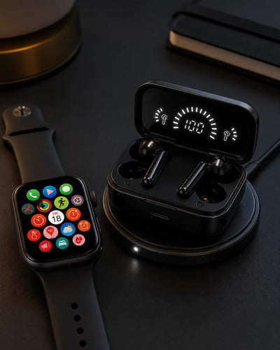 Spor ve Günlük Kullanıma Uygun Akıllı Saat ve Bluetooth Kulaklık Seti Yüksek Performans