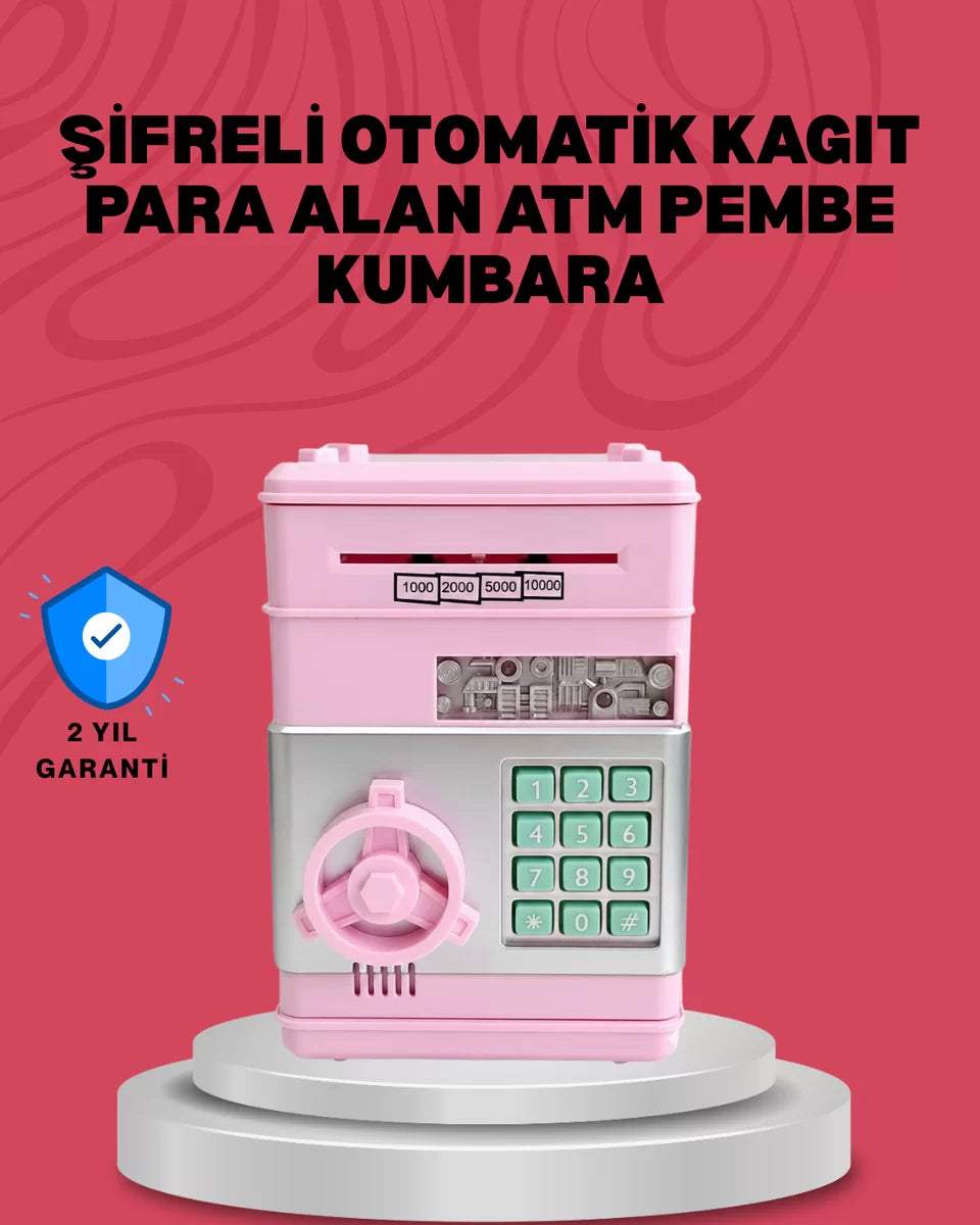 Elektronik Şifreli Otomatik Para Yutan Çocuk Kumbarası