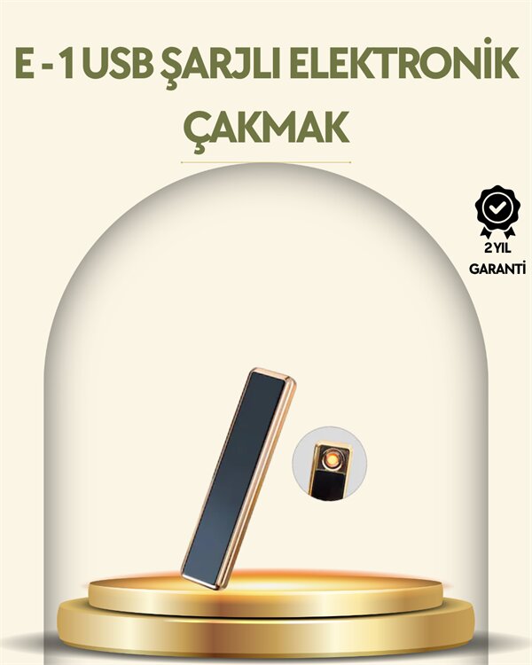 USB Şarjlı Alevsiz Elektronik Çakmak – Rüzgara Dayanıklı Gazsız Güvenli Kullanım