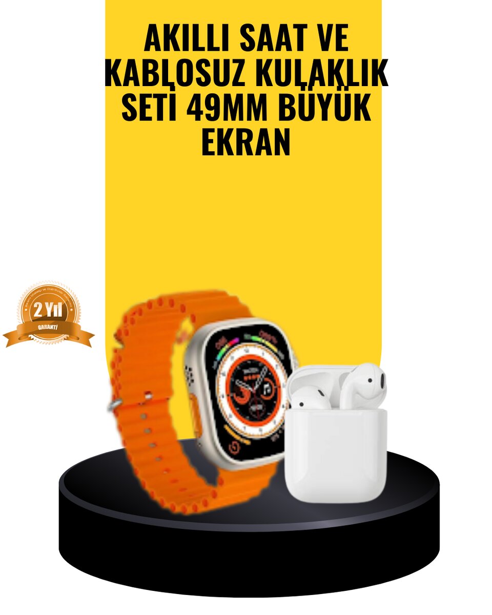 Watch 9 Max Akıllı Saat Sesli Görüşme Özellikli Kulaklık Seti