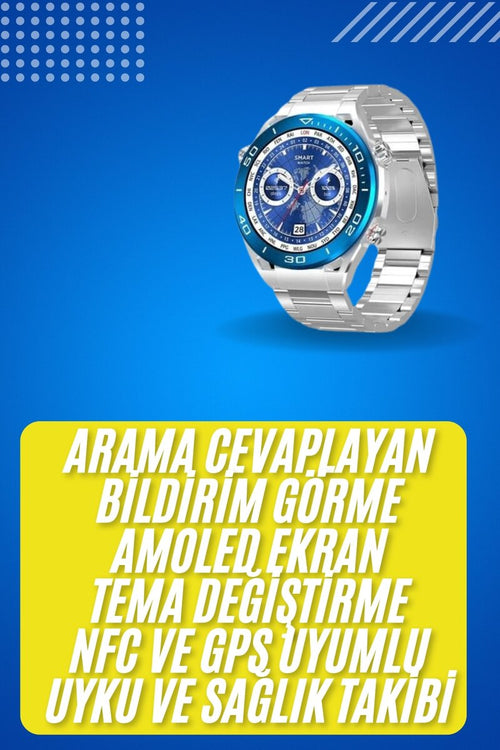 2025 Model Yuvarlak Ekran Android ve İOS Uyumlu GPS Takibi Yapabilen Akıllı Saat - görsel 2